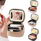Small Makeup Bag Travel Case with Mirror and Adjustable Light
