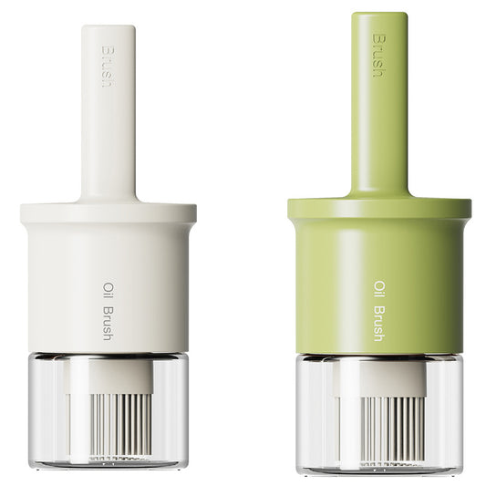 2Pcs Oil Dispenser Bottle with Heat Resistant Brush for Kitchen BBQ Baking Cooking