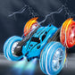 2.4 GHZ 4WD Double Sided RC Stunt Car 360 Degree Rotating Remote Control Crawler with Headlights