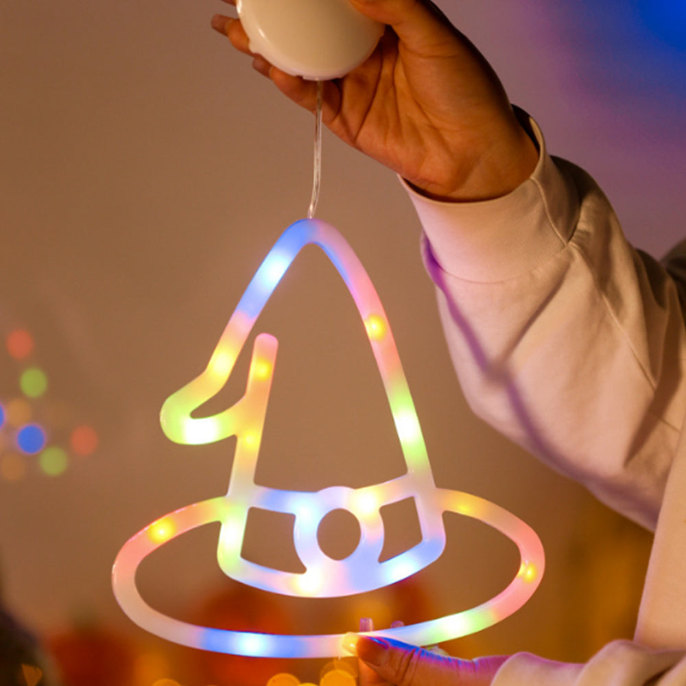 Halloween Window LED Light with Suction Cup Battery Operated-Hat