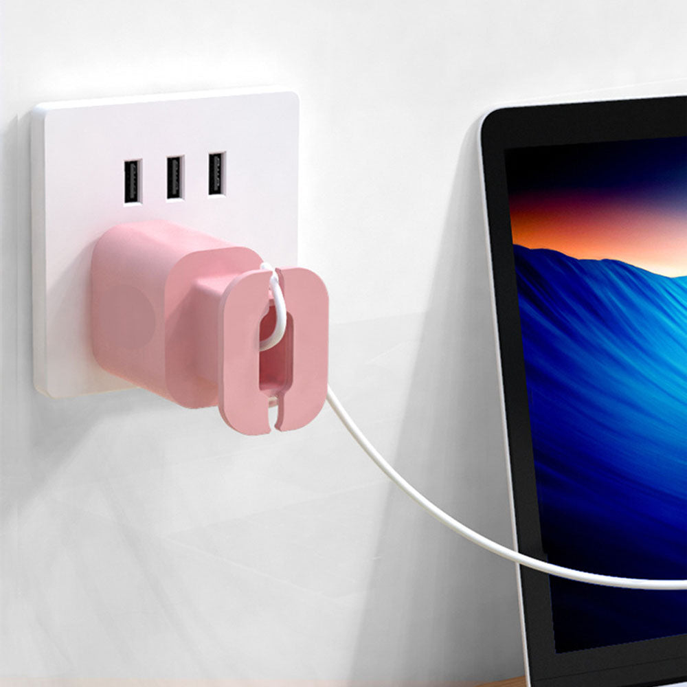 2 In 1 Silicone Charger Protector with Cord Wrap for Apple Phone 18W/20W Charger