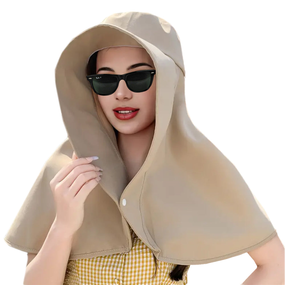 Sun Protection Wide Brim Outdoor Beach Neck Face Mask Cap