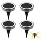 4Pcs Solar Ground Lights Bright In-Ground Outdoor Landscape Lighting Pathway Lawn Patio Yard Deck