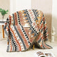 130x160cm Aztec Throw Blanket Bohemian Sofa Throw Blanket with Tassels
