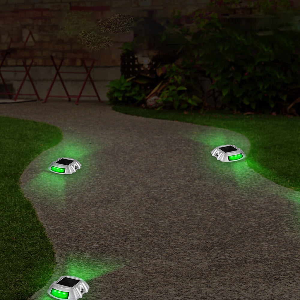2Pcs Solar LED Pathway Driveway Ground Light