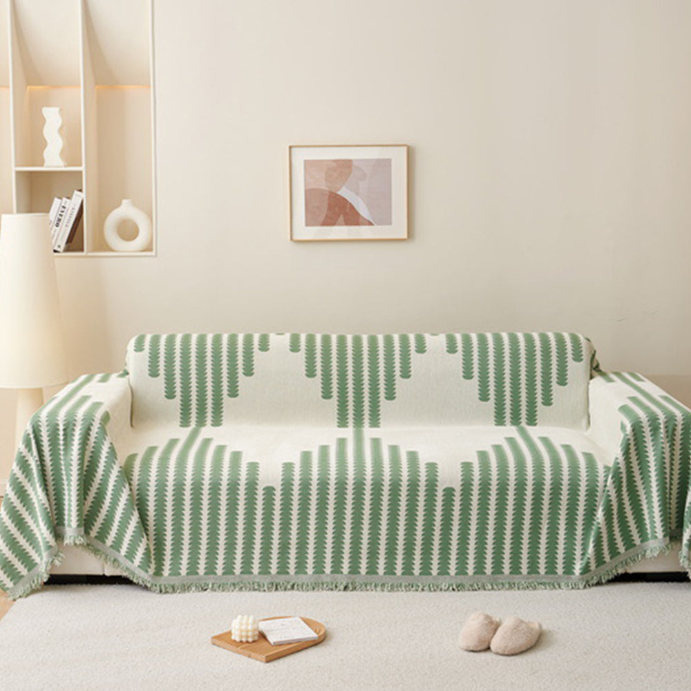Reversible Double-Sided Minimalist Chenille Sofa Cover