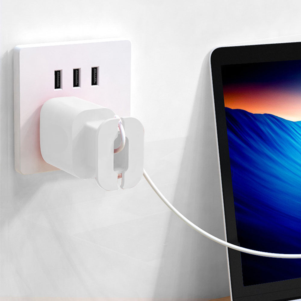 2 In 1 Silicone Charger Protector with Cord Wrap for Apple Phone 18W/20W Charger