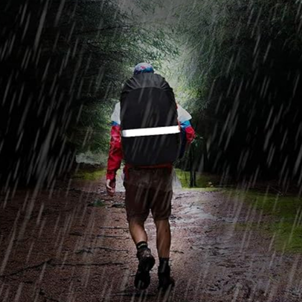 Water-Resistant Outdoor Backpack Rain Cover with Reflective Strip