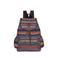 Boho Style Flap Drawstring Backpack