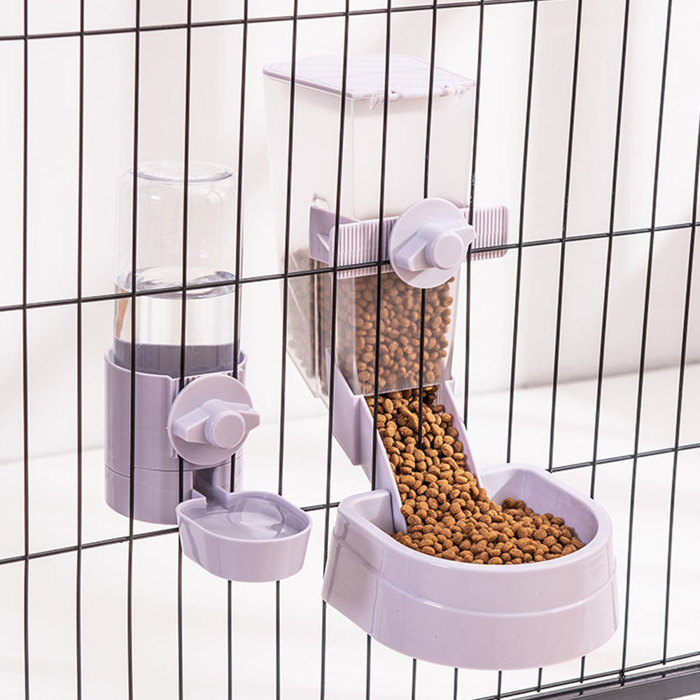 Automatic Pet Bowl Cage Hanging Feeder Pet Water Bottle