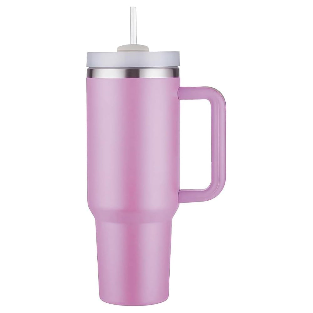1200ML Stainless Steel Vacuum Insulated Tumbler with Straw and Lid Handle Mug