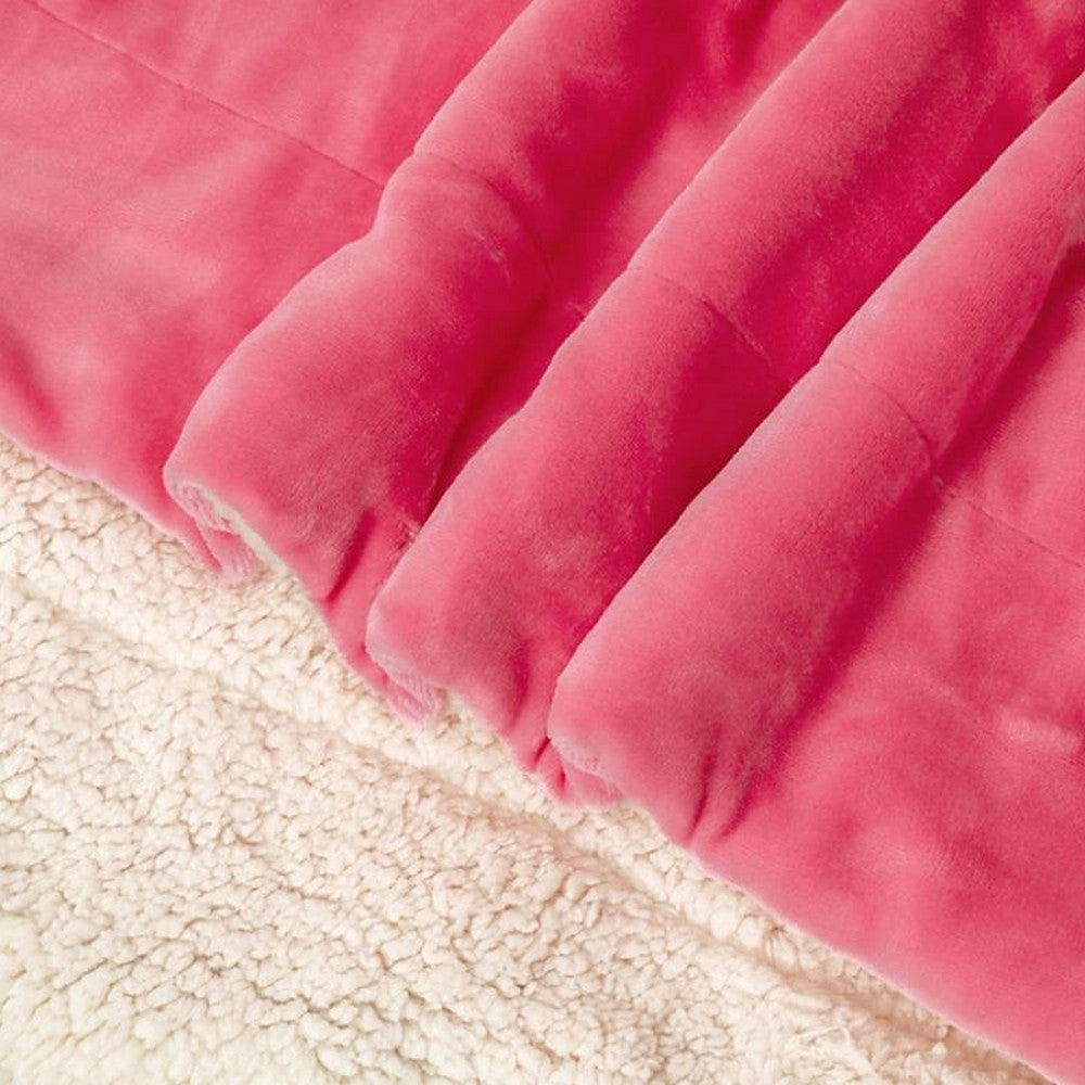 Reversible Plush Faux Mink Sherpa Lambswool Blanket