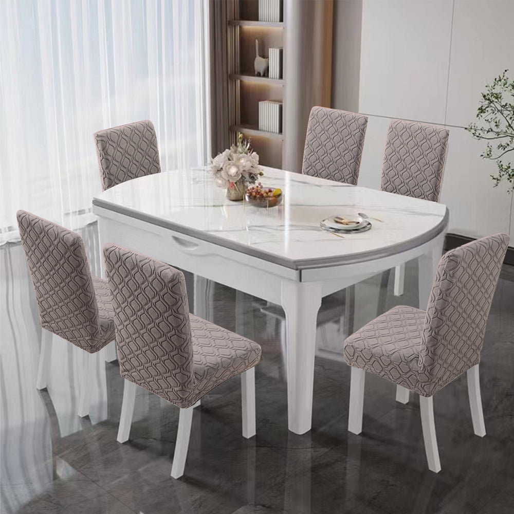 2Pcs Jacquard Chair Cover Universal Fitted Chair Cover Protector