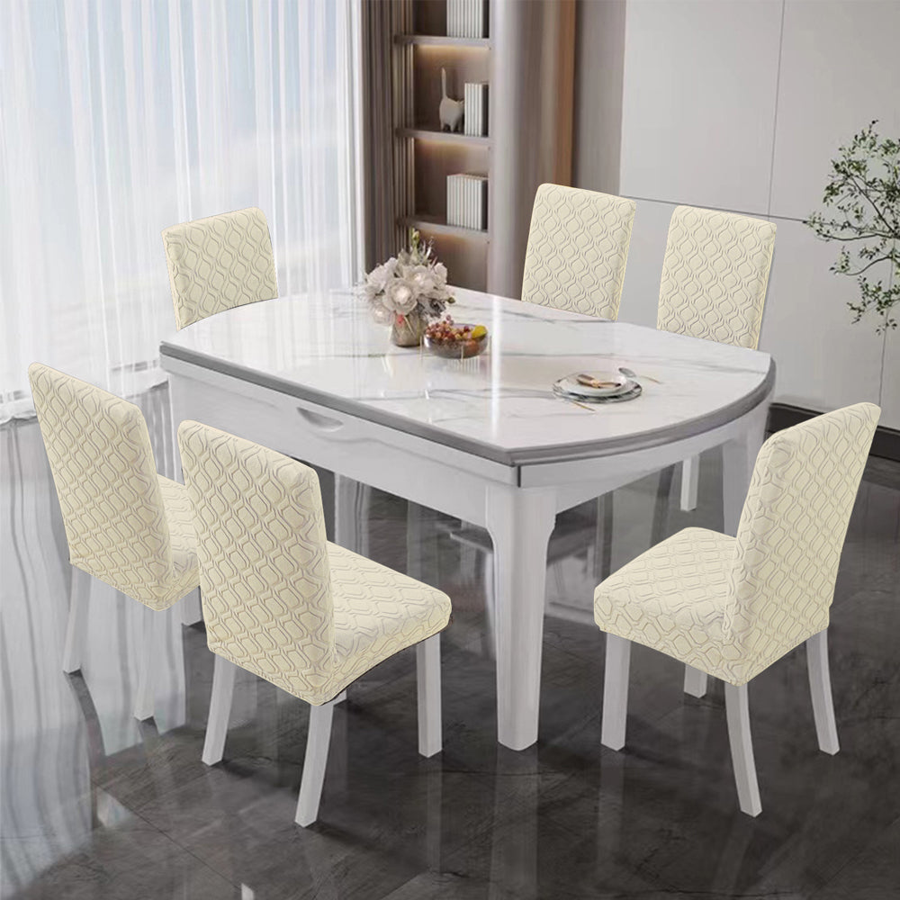 2Pcs Jacquard Chair Cover Universal Fitted Chair Cover Protector