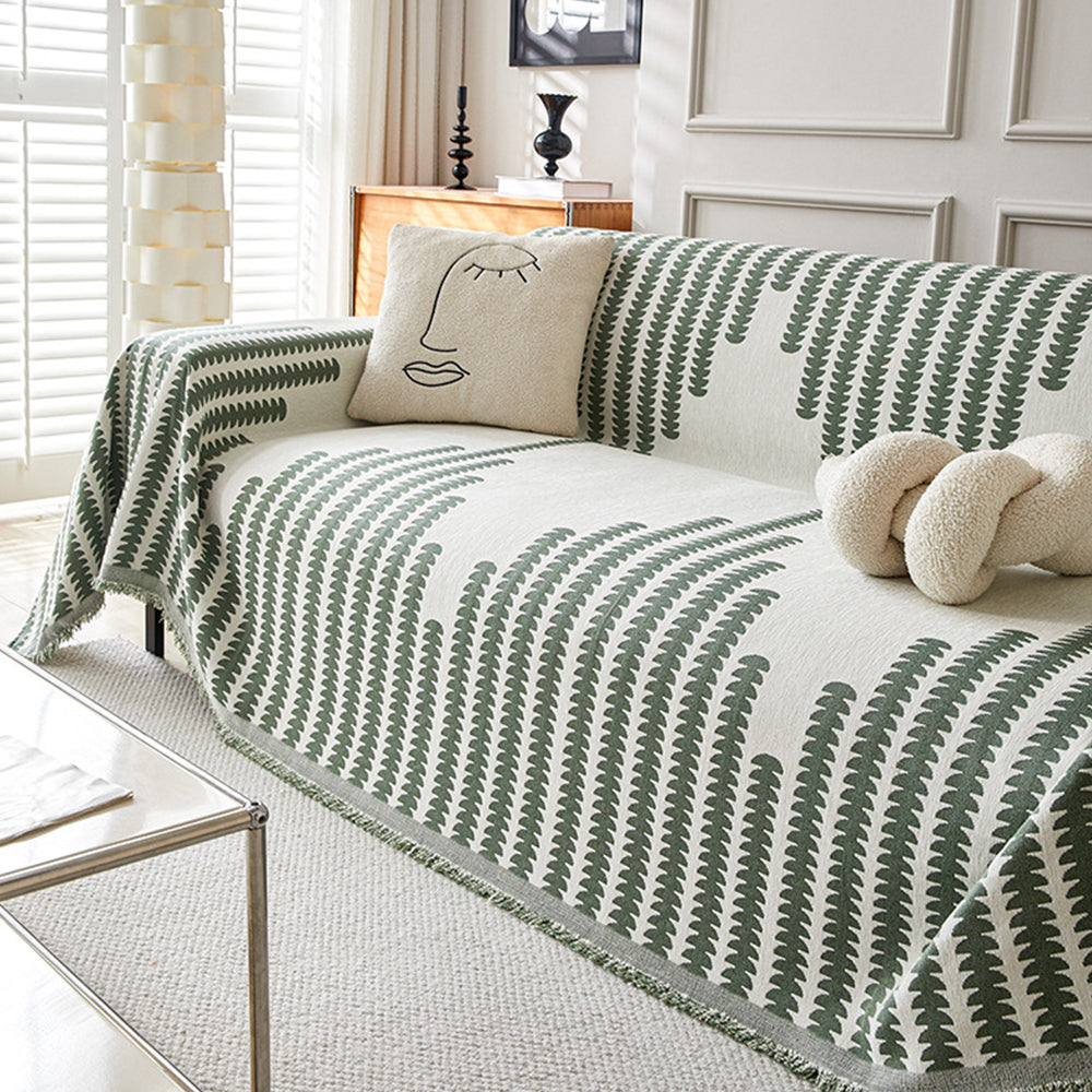 Reversible Double-Sided Minimalist Chenille Sofa Cover