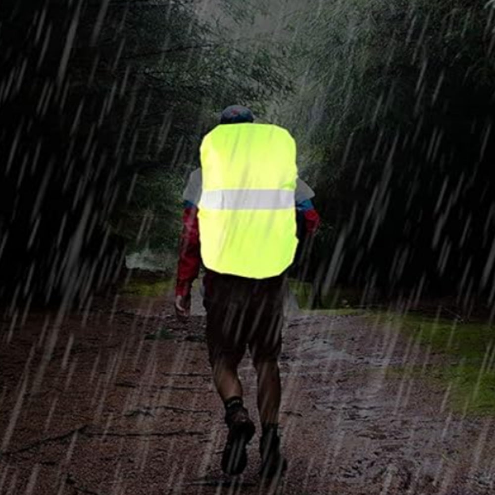 2Pcs Water-Resistant Outdoor Backpack Rain Cover with Reflective Strip