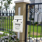 Locking Metal Mailbox Wall Mounted Key Lock Drop Mail Box Pastoral Style