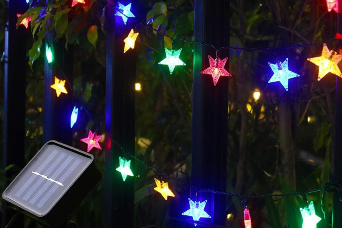 Outdoor Solar String Flower Lights Fairy Lights for Garden and Christmas Decoration