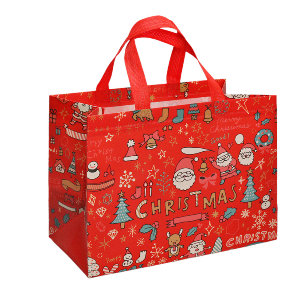 12 Pack Christmas Gift Bags Large Reusable Tote Bags Xmas Party Favors