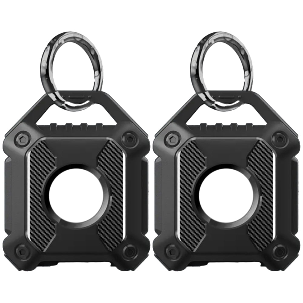 2Pcs TPU Water-Resistant AirTag Protective Cases With Keychain