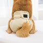Female Dog Diaper Wrap Sanitary Pant with Hole Reusable Physiological Underpants-Khaki