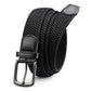 Elastic Braided Stretch Belt Adjustable Men Belt for Golf Pants Casual Shorts Jeans-Black