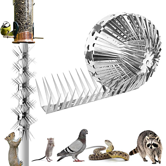 Trimmable Stainless Steel Bird Spikes for Outdoor Pigeons and Other Small Birds