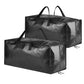 2Pcs Large Foldable Moving Bags with Zipper Handles