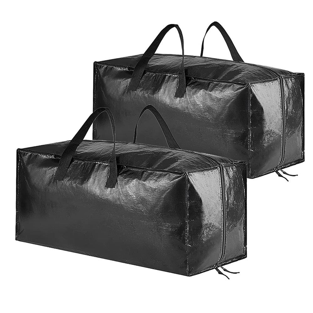 2Pcs Large Foldable Moving Bags with Zipper Handles