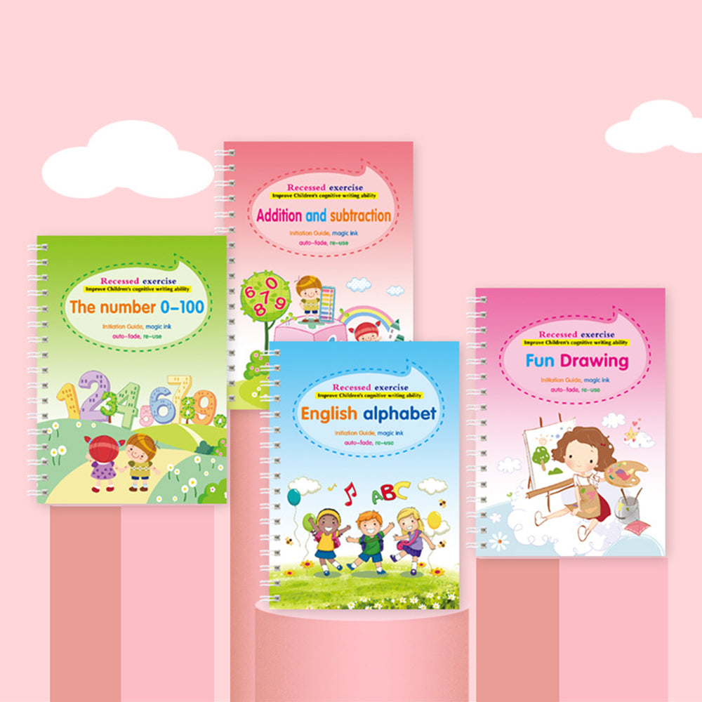 4Pcs Kids Practice Copybooks English Handwriting Practice Workbooks