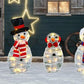 Snowman Yard Stakes Acrylic Outdoor 3-Piece  Christmas Decoration
