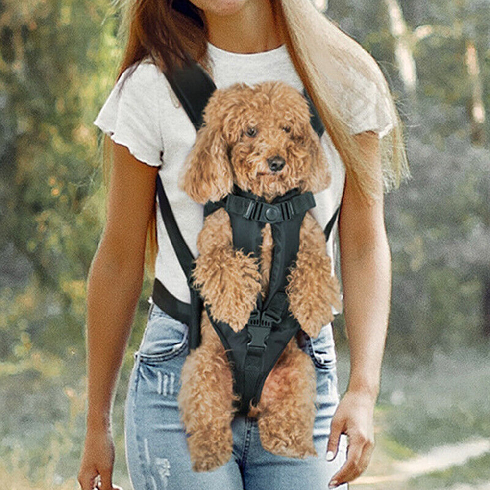 Dog Carrier Backpack Hands-Free Front Carriers Legs Out Pockets