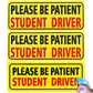 3Pcs Student Driver Car Signs Please Be Patient Bumper Sticker Decal for New Drivers