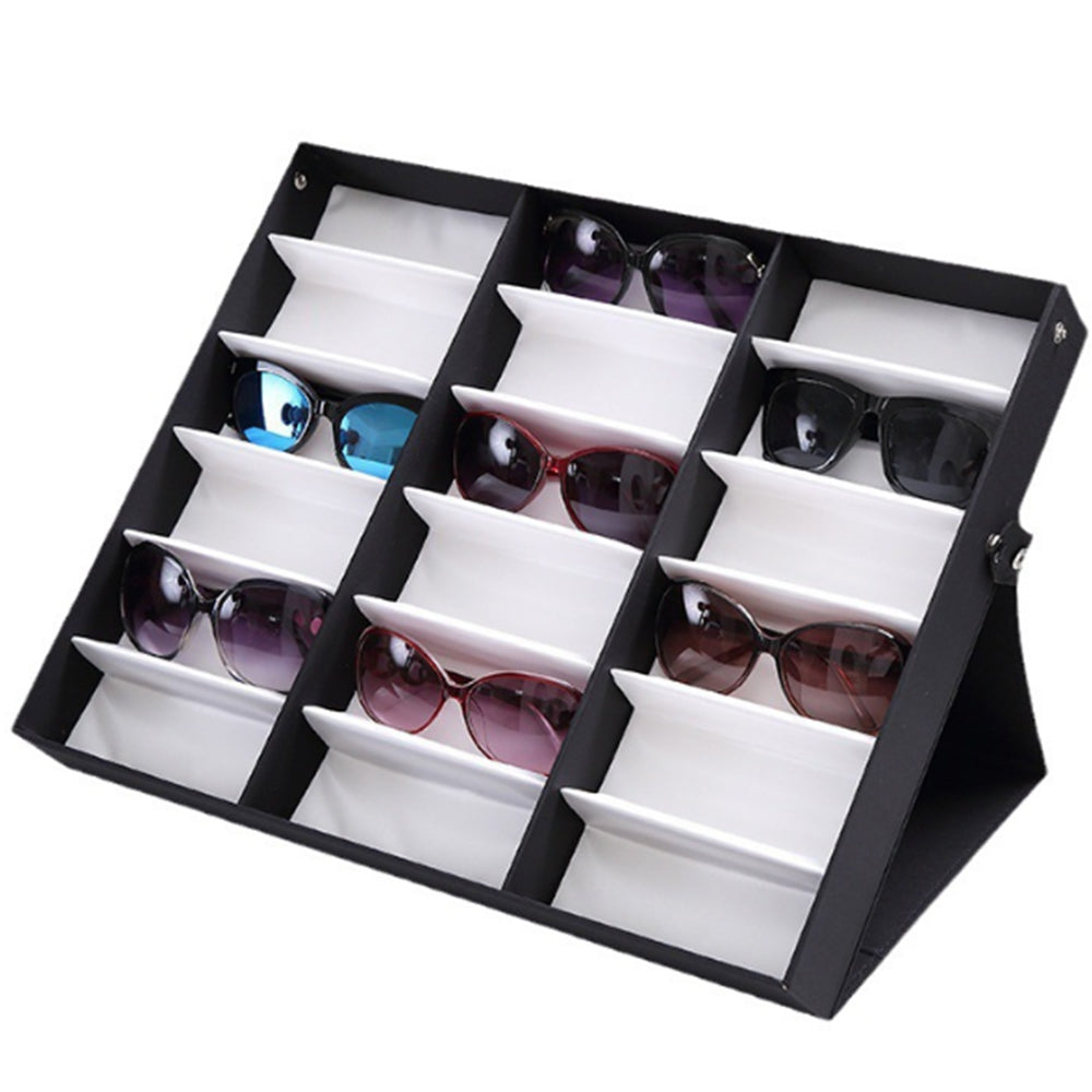 18 Grid Eye Glasses Case Eyewear Sunglasses Display Storage Box Eyewear Stand Display Case