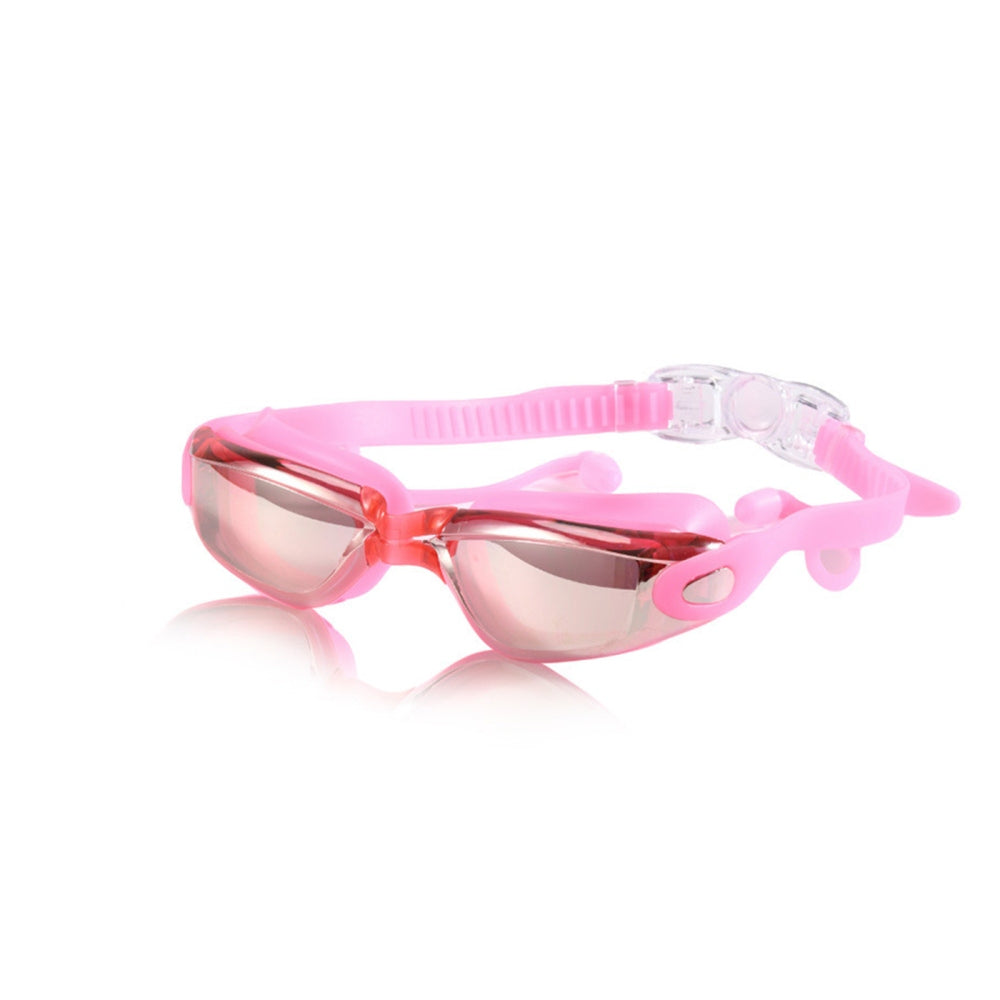 Electroplated Swimming Goggles with Case Anti-Fog UV-Blocking for Adults