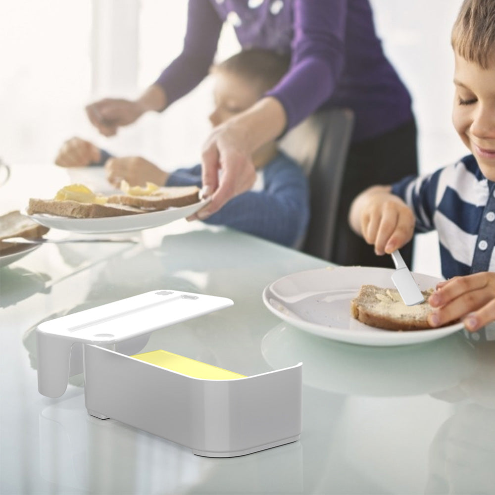 Butter Dish with Knife Butter Container with 180-degree Rotating Sealing Flip-Top
