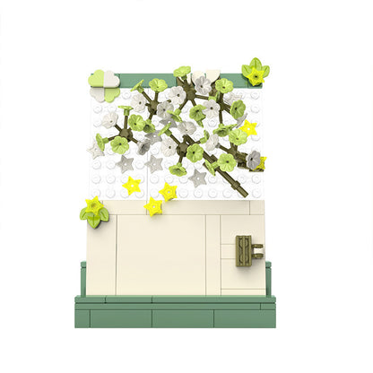 Artificial Flower Blocks Kids Building Toys Flowers Sticky Note Clip Folder