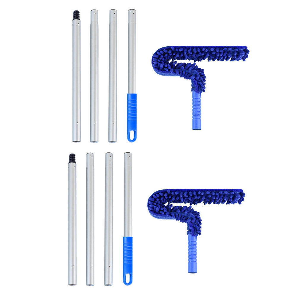 2Pcs Cleaning Brush Flexible Detachable Handle Dust Cleaner Ceiling Fan Duster