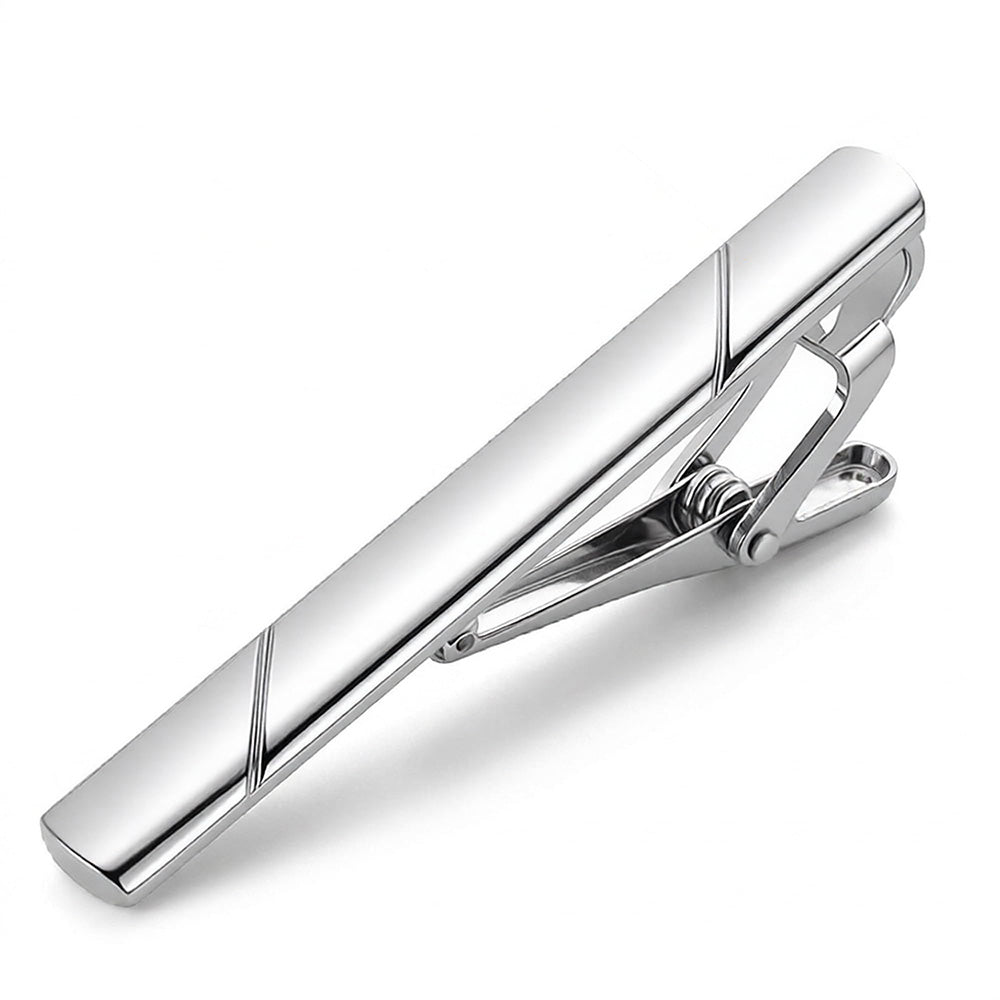 4 Pack Tie Clips for Men Metal Tie Pins with Storage Box