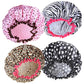 4 Pack Shower Caps Reusable Bathroom Hair Cover for Women Elastic Waterproof