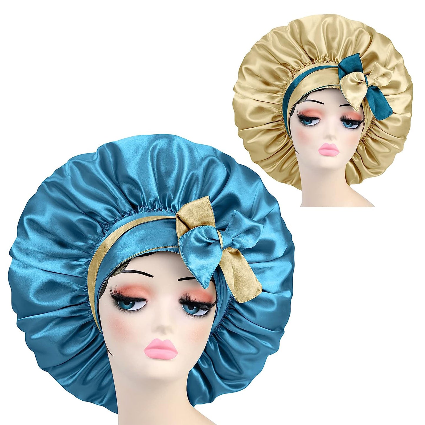 Adjustable Double Layer Women's Satin Sleeping Wrap Hair Bonnet