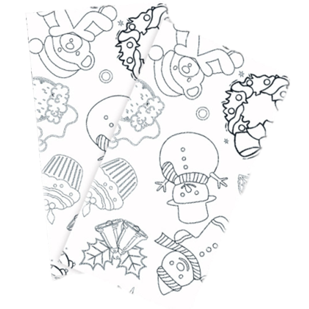2Pcs 180x120CM Xmas Giant Coloring Poster Paper Coloring Tablecloth