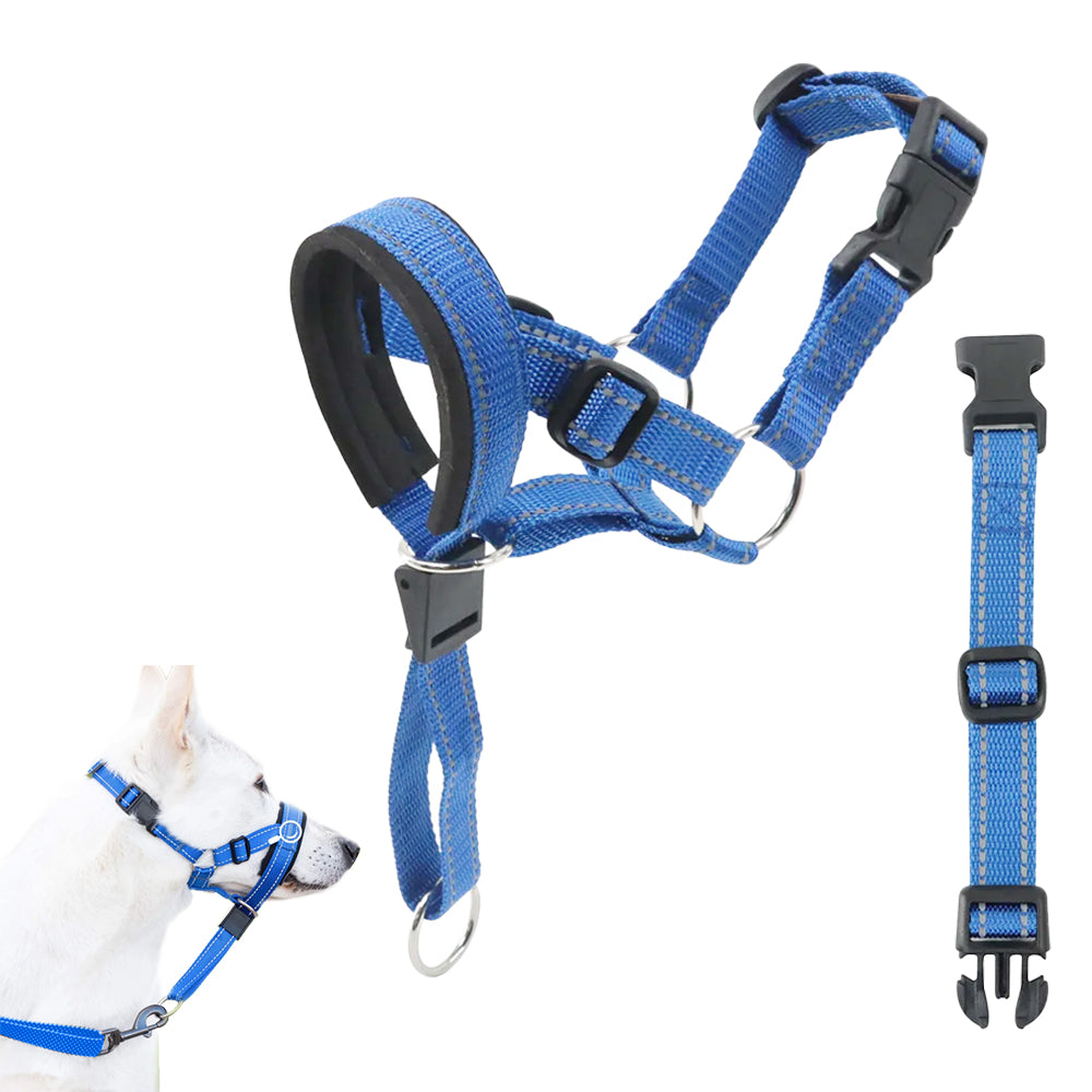 Adjustable Dog Head Halter Collar for Long-Snout Dogs