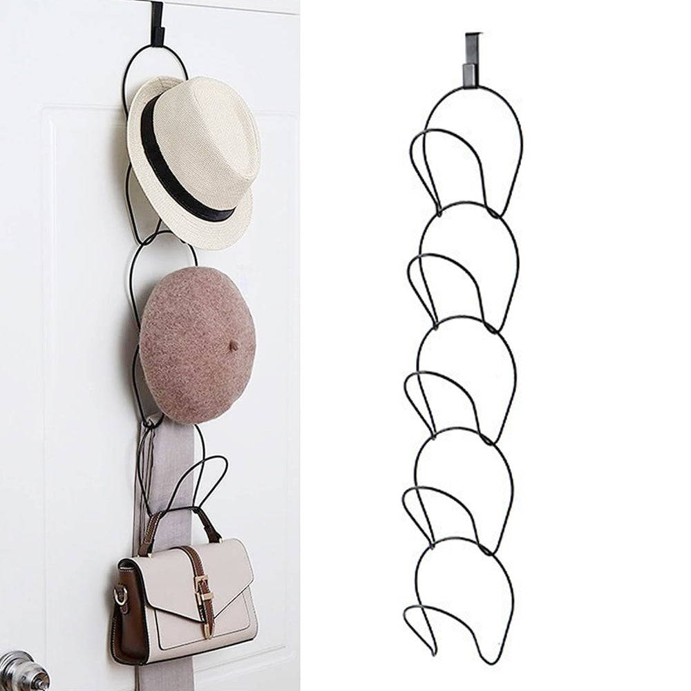 5Pcs Wrought Iron Hat Holder Racks
