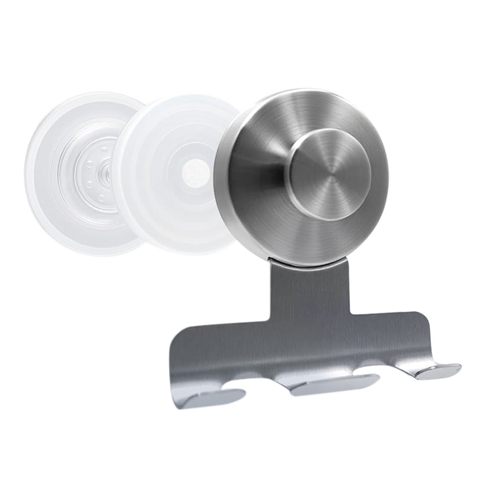 Stainless Steel Suction Cup Razor Holder Wall Mounted Bathroom Shaver Hook