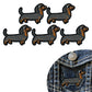 Dachshund Dog Iron On Patch Sausage Dog Embroidered Applique for Clothing Bags