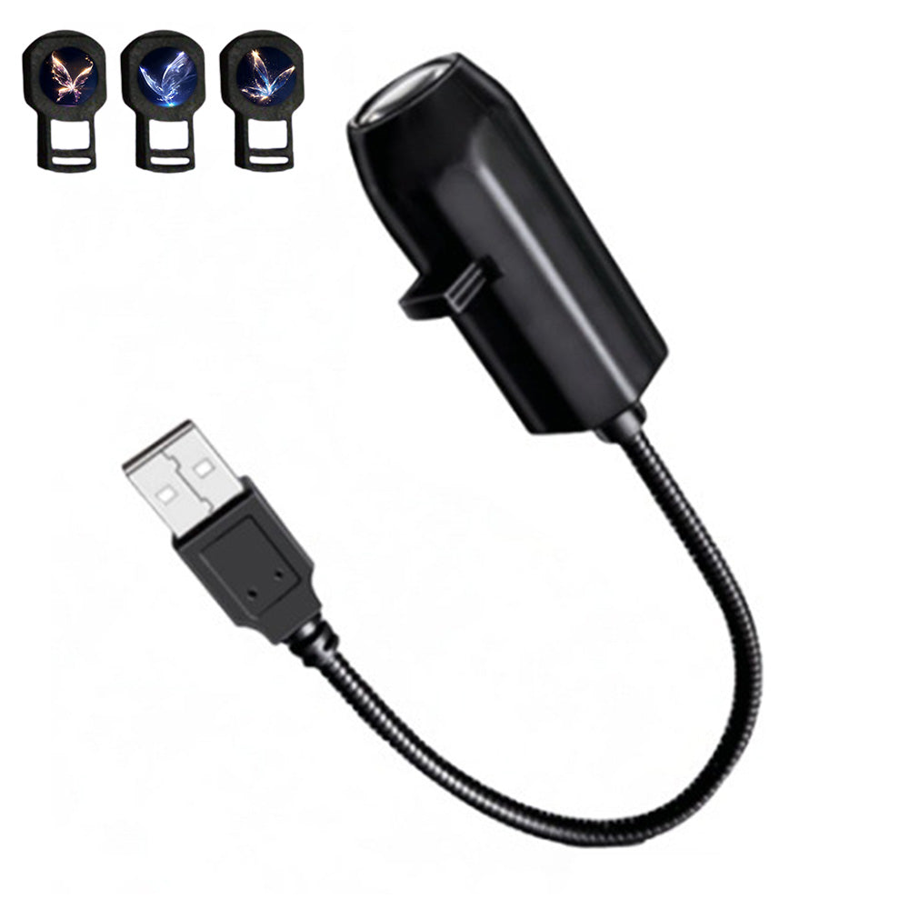 USB Star Projector Light Galaxy Planet Night Lamp with Replaceable Slides