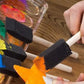 20Pcs 1 Inch Sponge Paint Brush Set Wood Handle Craft Touch Up Stain Brush