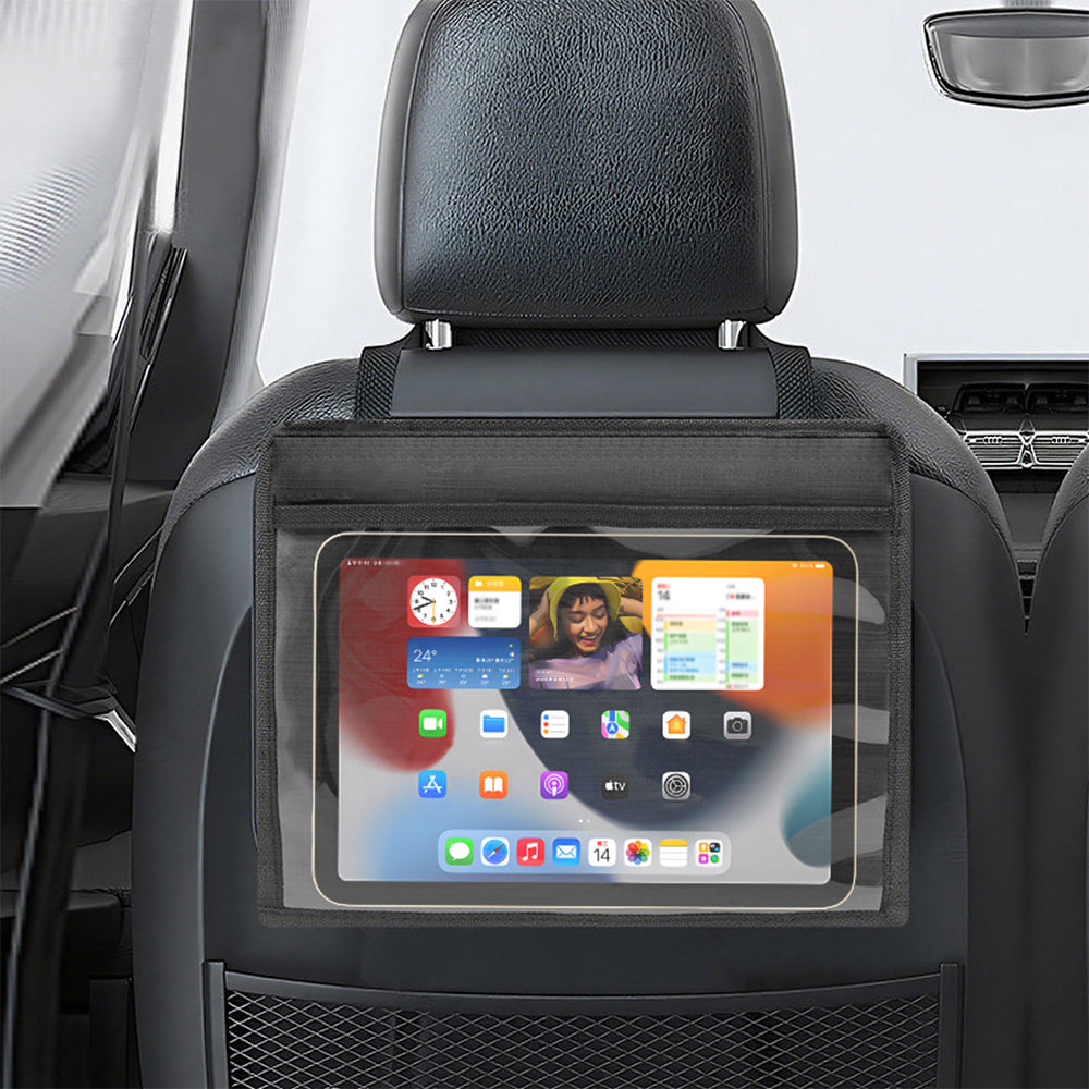 Car Backseat Organizer with Touchscreen Tablet Holder Auto Storage Pocket