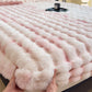 Faux Fur Fitted Sheet with Pillowcases-Pink